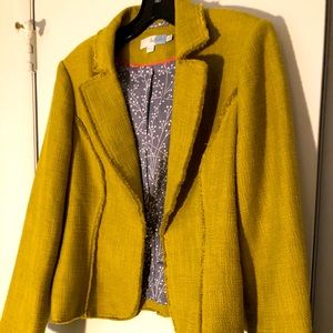 Boden linen short jacket with fringe